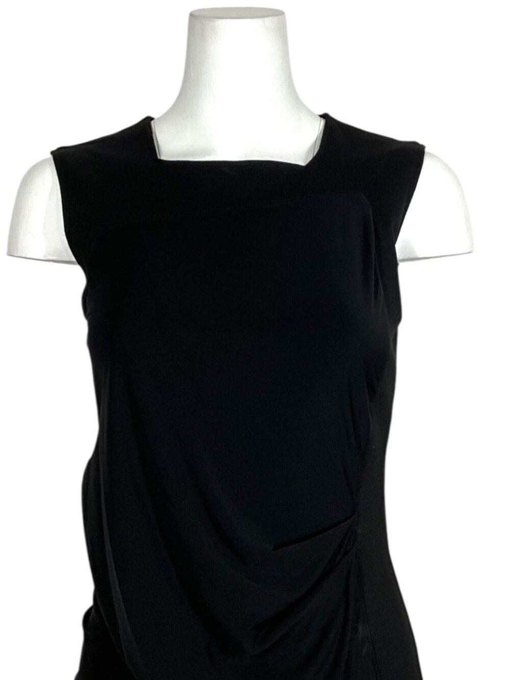 Helmut Lang Draped Mini Dress S Black Sleeveless - Picture 12 of 16